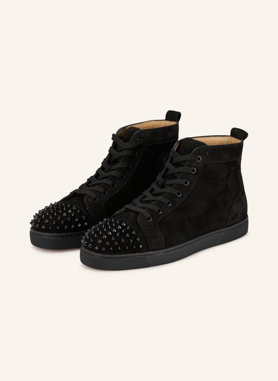 Christian Louboutin Hightop-Sneaker LOU SPIKES mit Nieten SCHWARZ