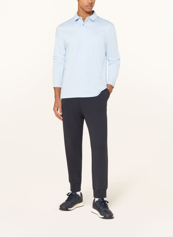 BOSS Jersey poloshirt PIROL Regular Fit LICHTBLAUW