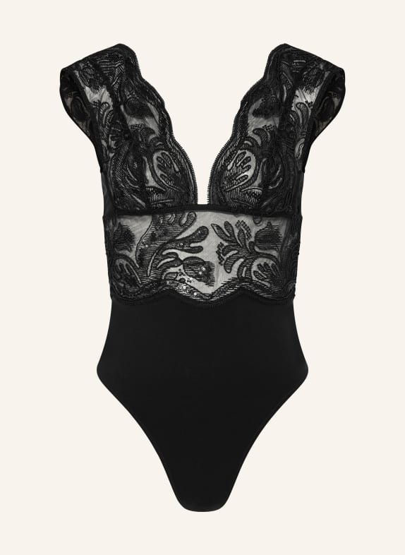 LIVY Body MIRAGE z cekinami CZARNY