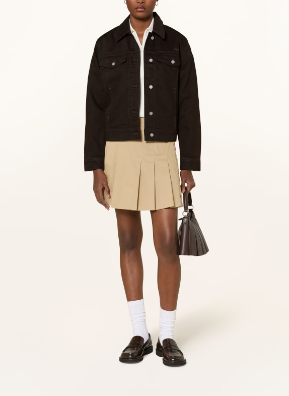 LACOSTE denim jacket DARK BROWN