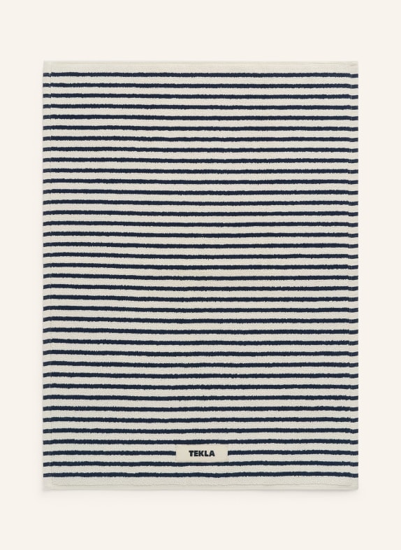 TEKLA koupelnová rohož KRÉMOVÁ / TMAVĚ MODRÁ