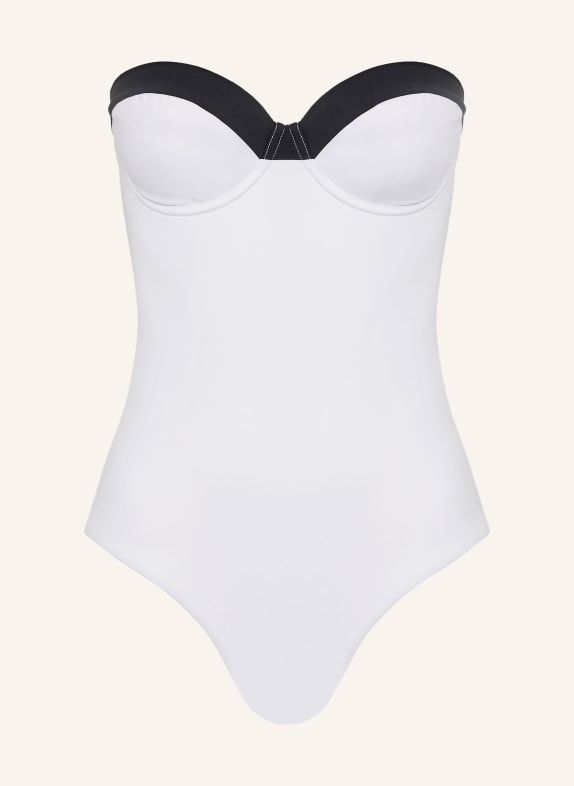 JETS Australia Bandeau-Badeanzug ETERNAL WEISS / SCHWARZ