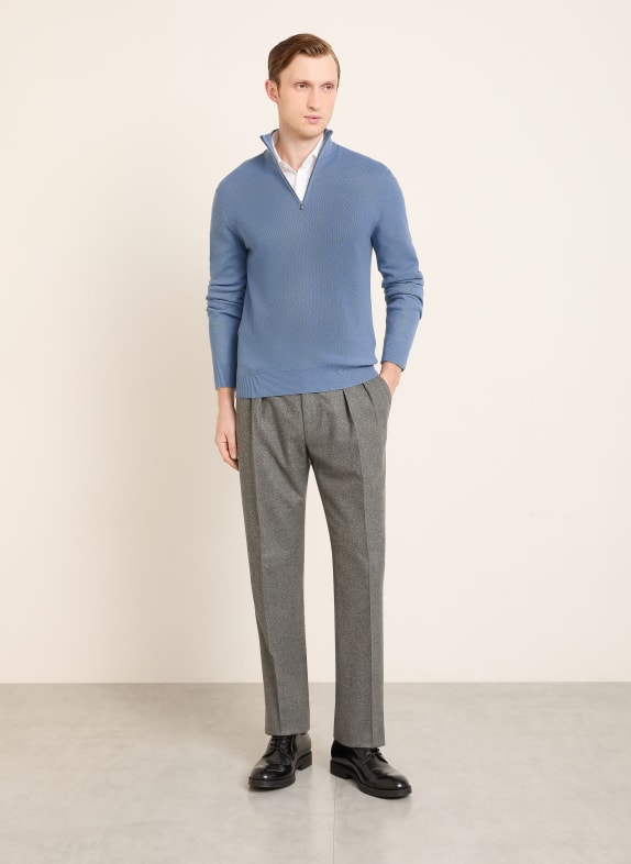 RALPH LAUREN PURPLE LABEL Piqué-trui LICHTBLAUW