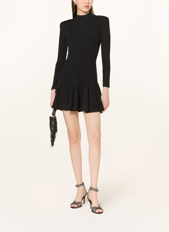 RETROFÊTE SYDONIE dress with flounces BLACK