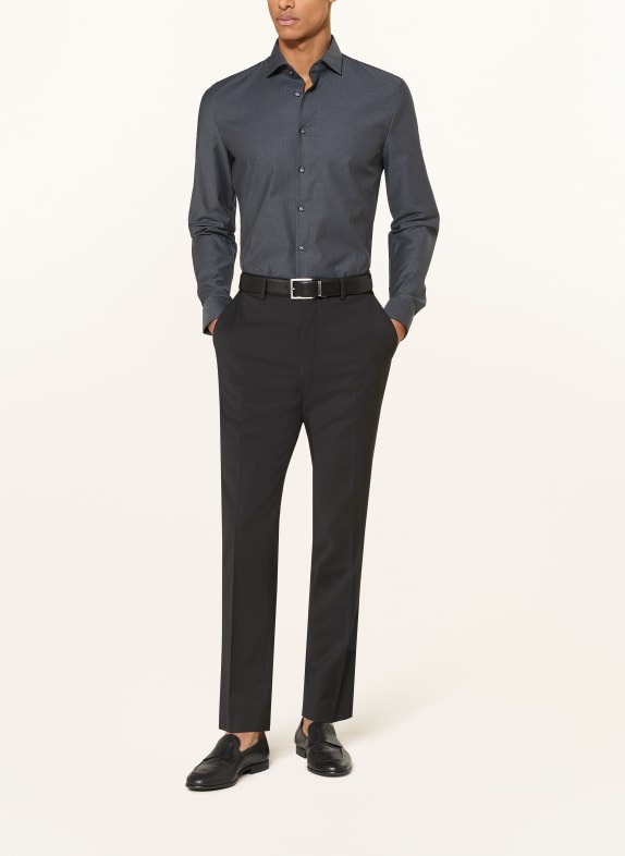 OLYMP Hemd No. Six super slim DUNKELGRAU / SCHWARZ