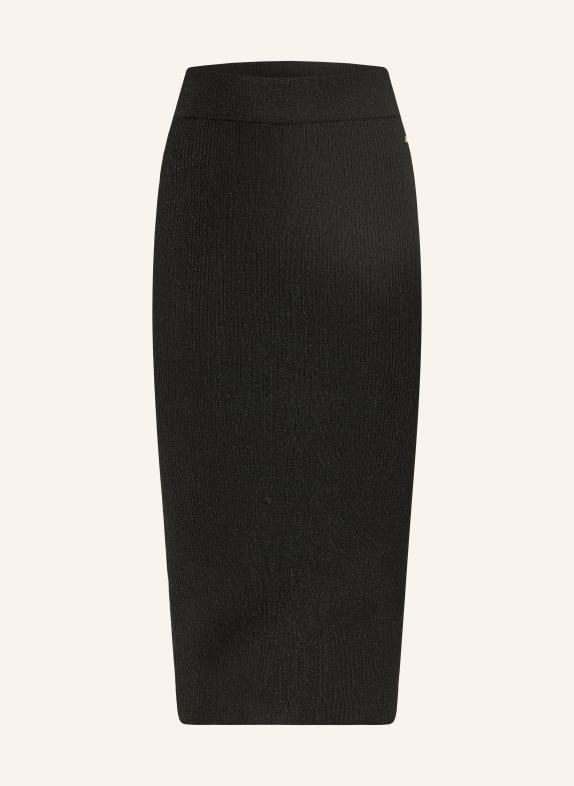 ARMANI EXCHANGE Strickrock mit Glitzgarn SCHWARZ