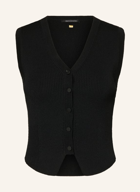 ARMANI EXCHANGE Strickweste SCHWARZ
