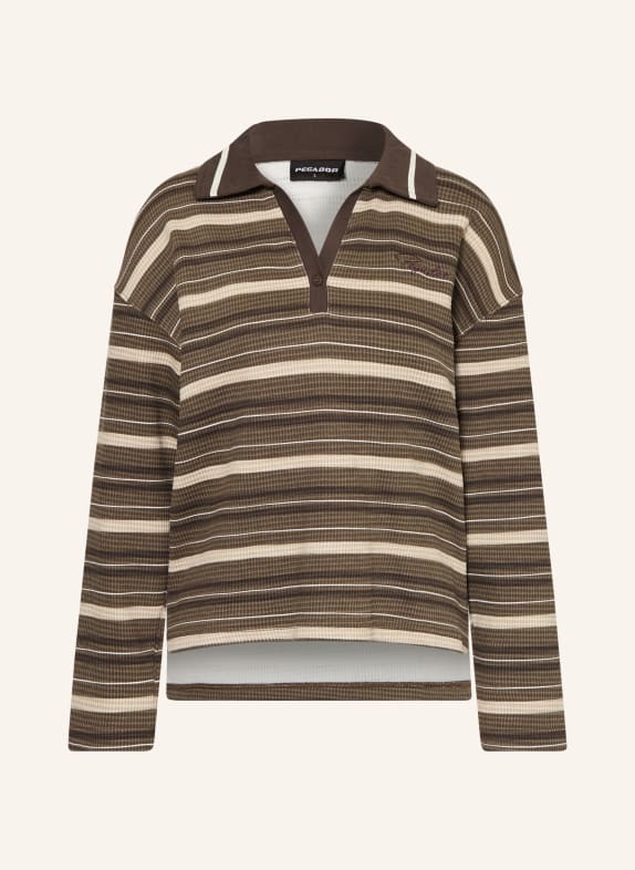 PEGADOR SOFIA piqué polo shirt KHAKI / CREAM / OLIVE