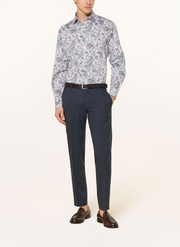 OLYMP Hemd Luxor comfort fit WEISS / DUNKELROT / OLIV