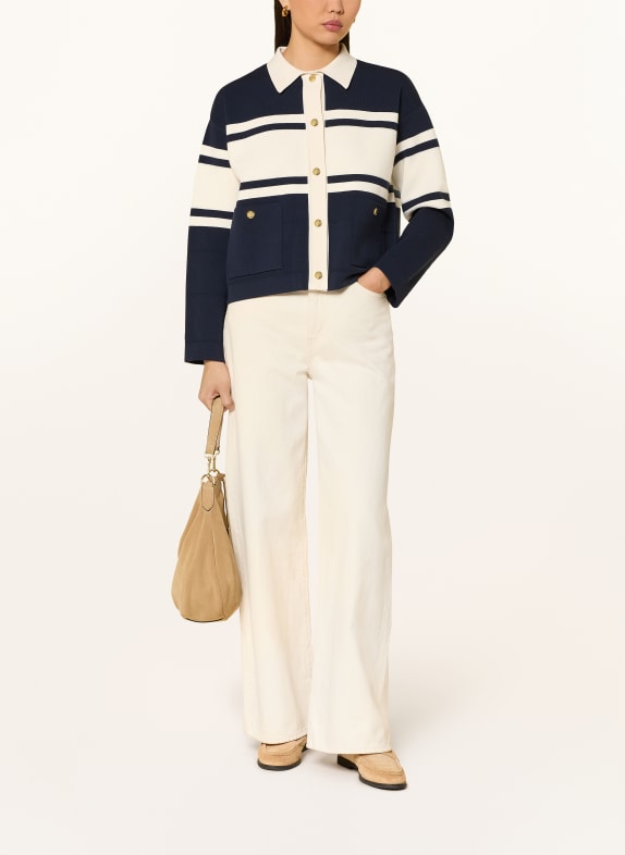 GANT vest DONKERBLAUW / CRÈME