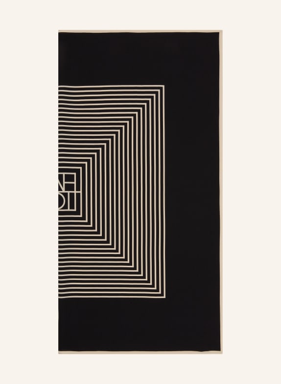 TOTEME Seidentuch SCHWARZ / HELLGRAU