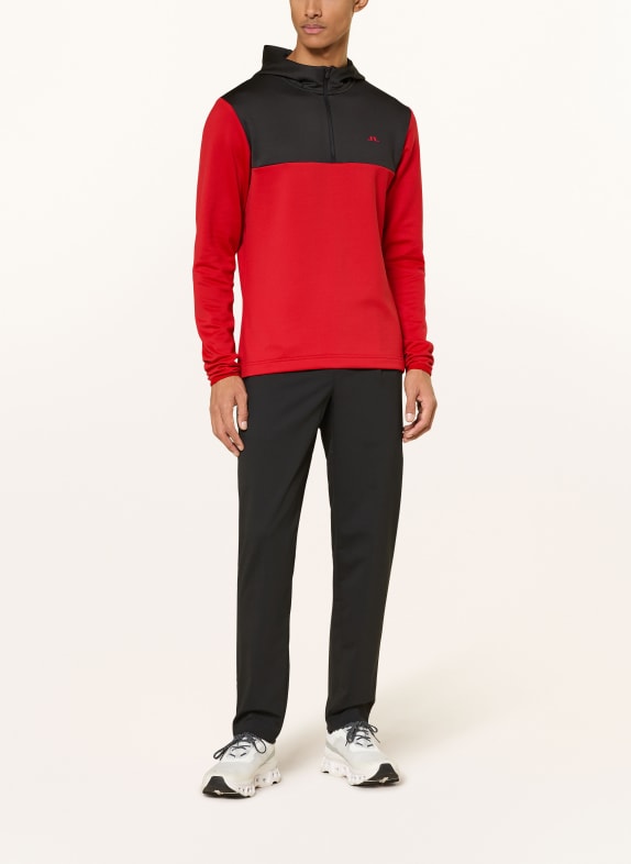 J.LINDEBERG Functionele hoodie ROOD / ZWART