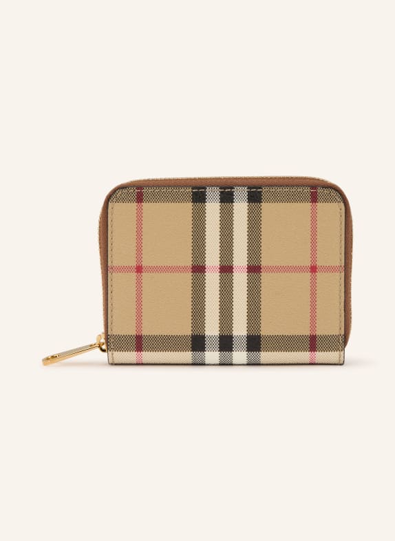 BURBERRY Geldbörse BEIGE / ROT / SCHWARZ
