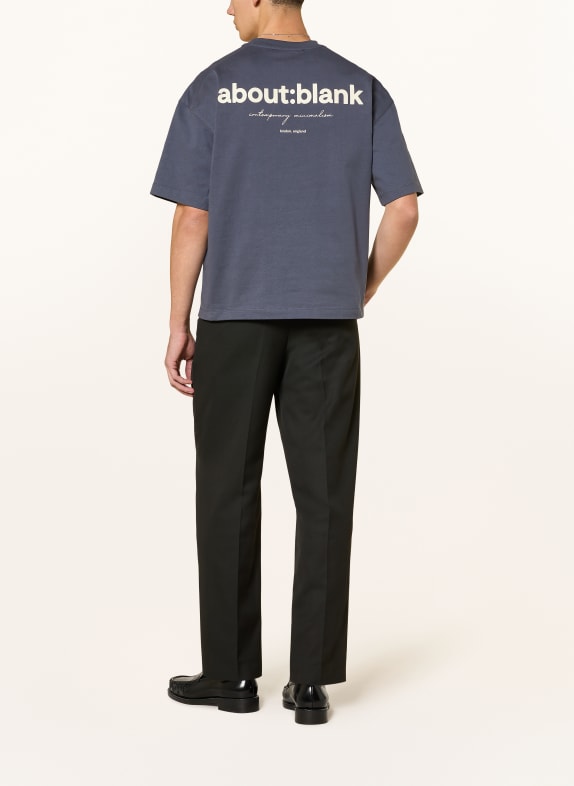 about:blank T-shirt DONKERBLAUW / ECRU