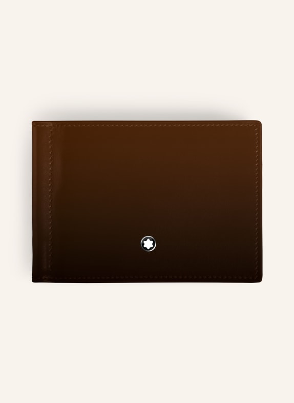 MONTBLANC MEISTERSTÜCK card case with money clip DARK BROWN