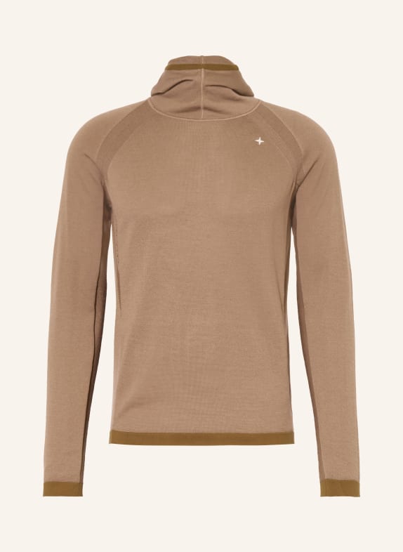 STONE ISLAND Strick-Hoodie CAMEL