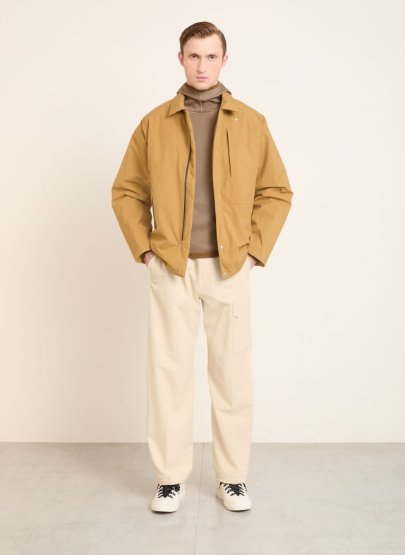 STONE ISLAND Bluza z kapturem z dzianiny CAMELOWY