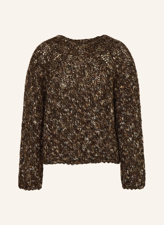 Rich & Royal Sweter CIEMNOBRĄZOWY / JASNOBRĄZOWY