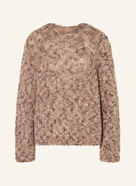 Rich & Royal Sweater DUSKY PINK / DARK GREEN / WHITE