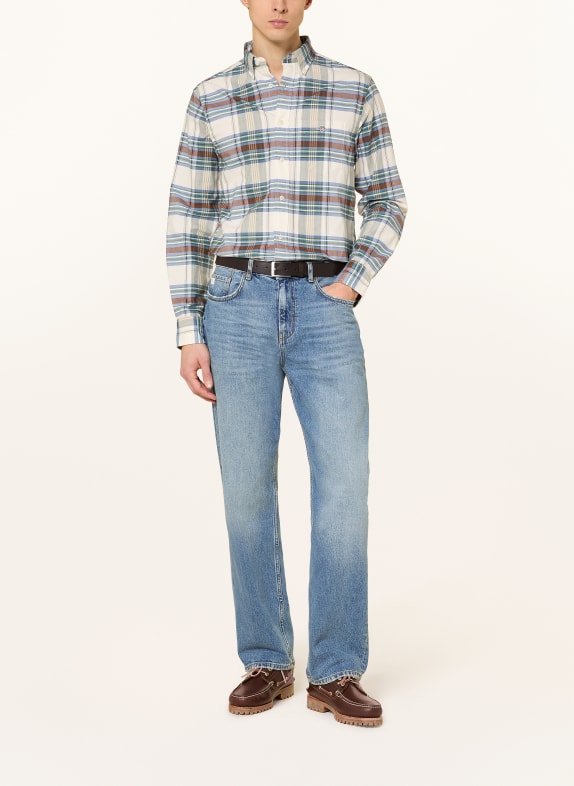GANT Oxford-overhemd Regular Fit LICHTBLAUW / BRUIN / GROEN