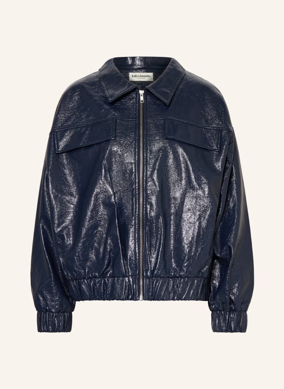 lollys laundry Jacke VEN in Lederoptik DUNKELBLAU