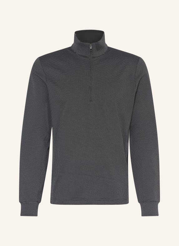 lululemon Laufshirt REFLECTIVE KNIT HALF ZIP SCHWARZ / HELLGRAU