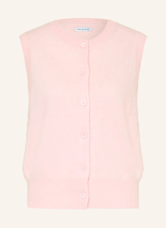 MRS & HUGS Dzianinowe wdzianko z kaszmiru RÓŻOWY