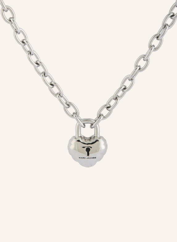 MARC JACOBS Naszyjnik BALLOON HEART LOCK PENDANT SREBRNY