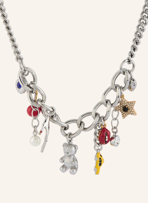 MARC JACOBS Halskette TRINKET CHARM SILBER / ROT / DUNKELGELB