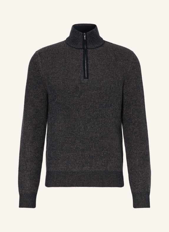 FIORONI Troyer SERAFINA z kaszmir GRANATOWY / BEŻOWY