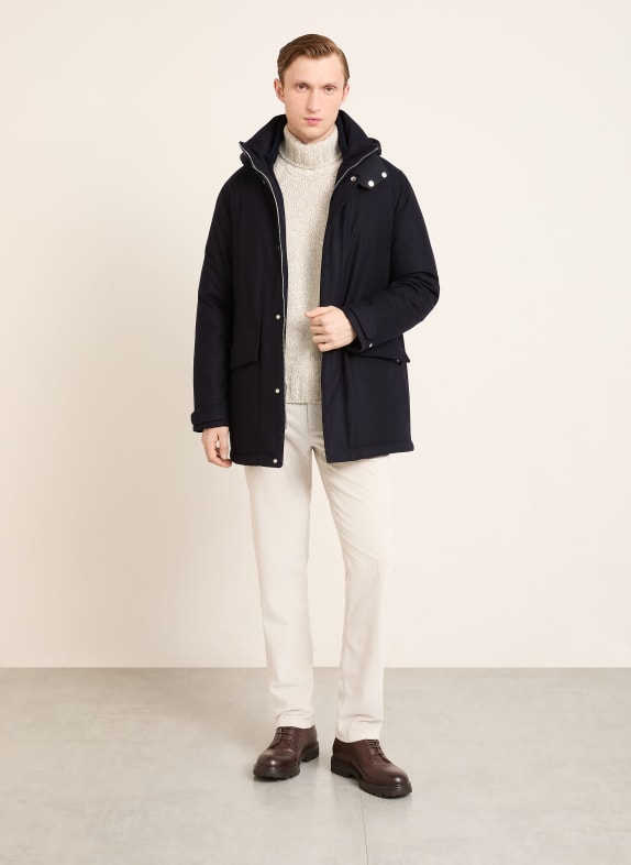 ZEGNA donsjack DONKERBLAUW