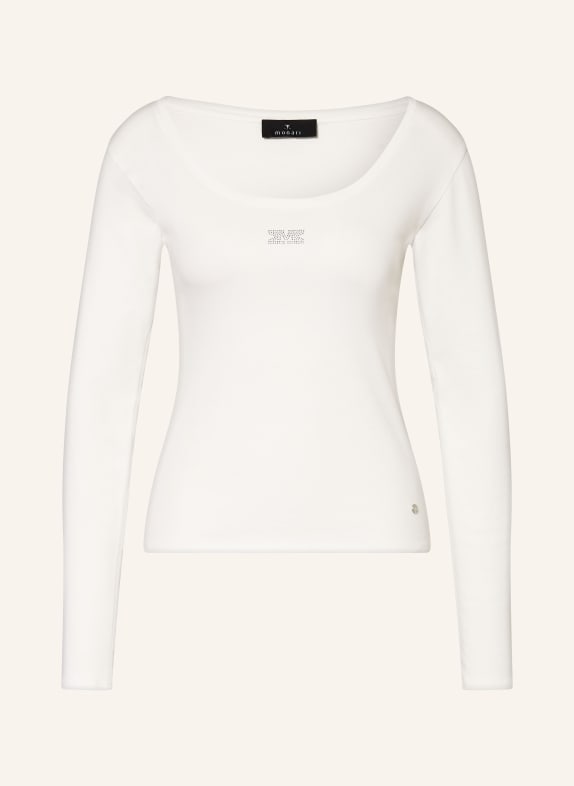 monari Longsleeve mit Schmucksteinen WEISS