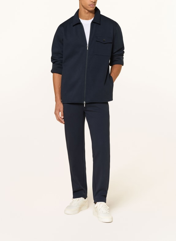 FYNCH-HATTON Piqué-overjacket DONKERBLAUW