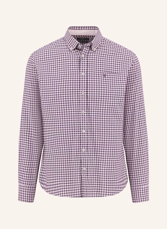 FYNCH-HATTON Hemd Regular Fit ROSÉ / DUNKELBRAUN