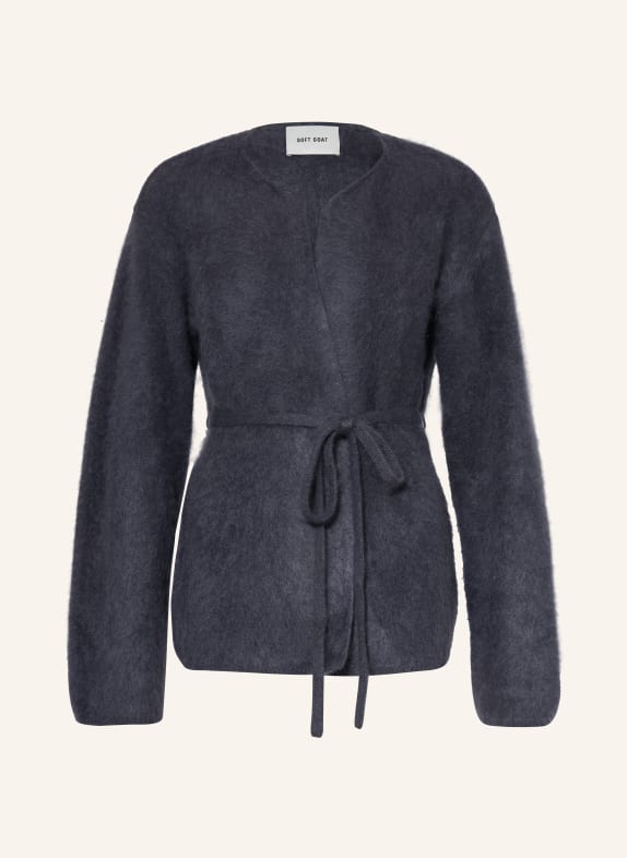 SOFT GOAT Dzianinowe wdzianko z kaszmiru CZIEMNOSZARY