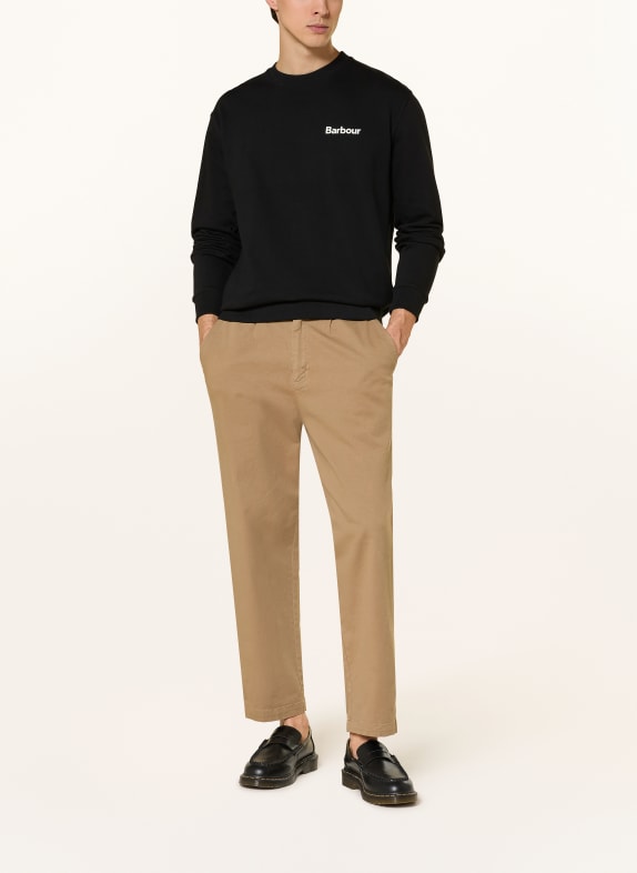 Barbour Sweatshirt FIRBANK SCHWARZ / WEISS