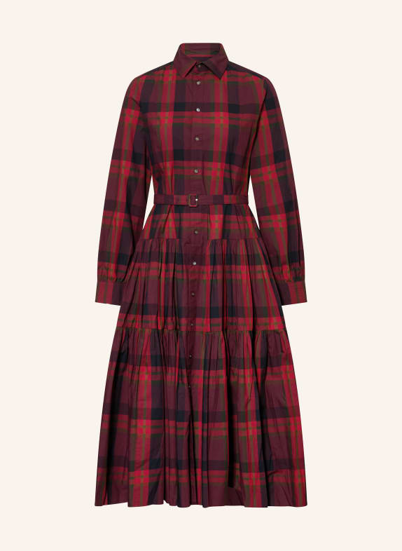 POLO RALPH LAUREN shirt dress DARK RED / GREEN
