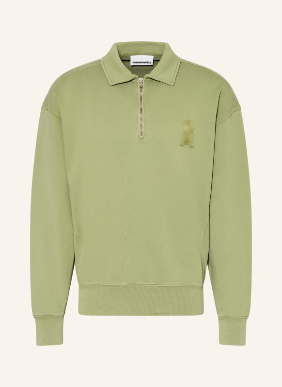 ARMEDANGELS Mikina s kapucí ICONIC Å TEMAAL ZELENÁ