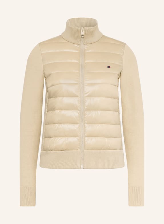 TOMMY HILFIGER Kurtka pikowana z mieszanki materiałów JASNOBRĄZOWY