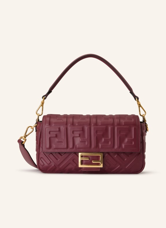 FENDI Torba na ramię BAGUETTE MEDIUM CIEMNOCZERWONY / ZŁOTY