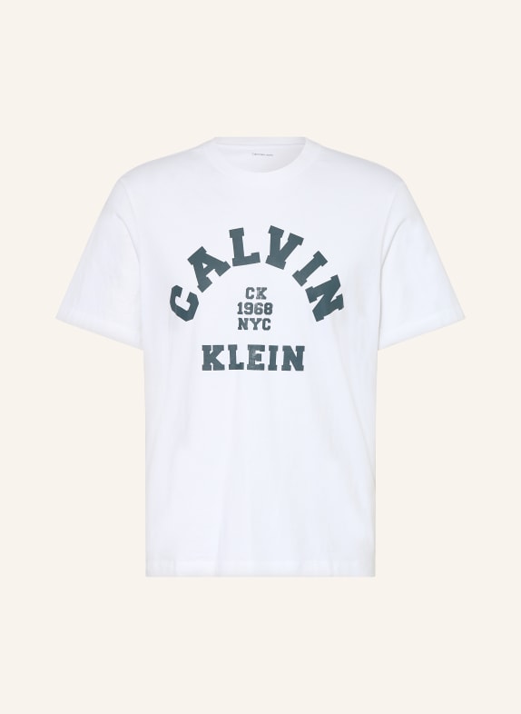 Calvin Klein Jeans T-Shirt WEISS / DUNKELGRÜN