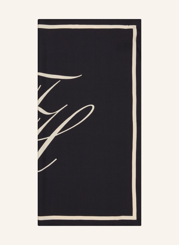 TOMMY HILFIGER Seidentuch DUNKELBLAU / BEIGE