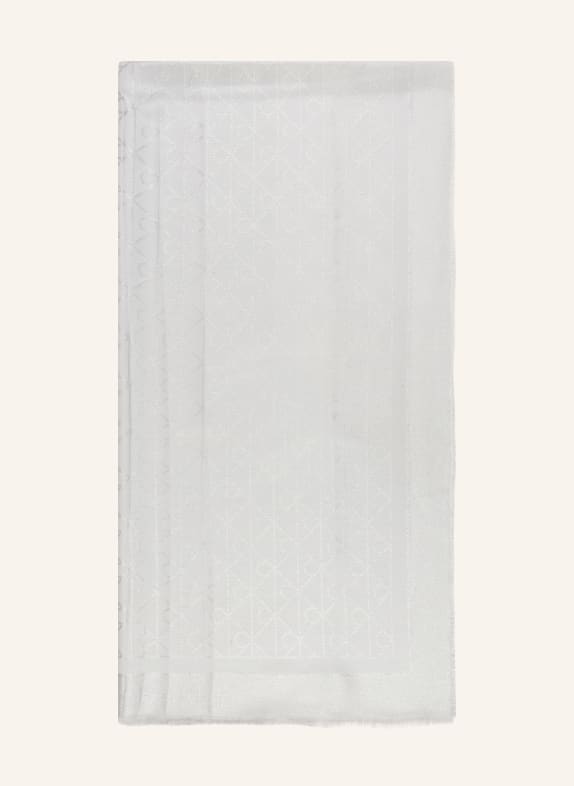 Calvin Klein Schal mit Glitzergarn HELLGRAU / SILBER
