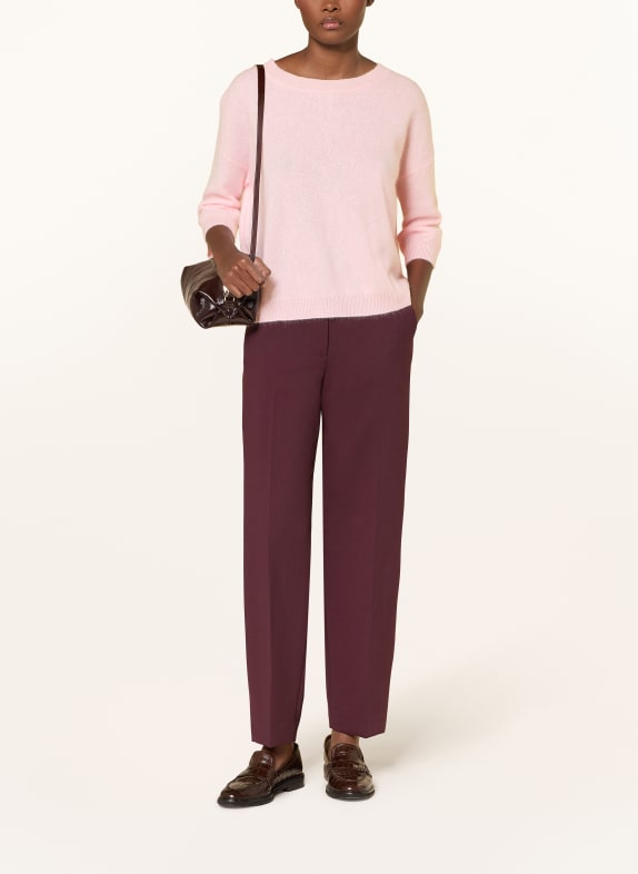 lilienfels Kasjmier trui met 3/4 mouwen ROSE CLAIR