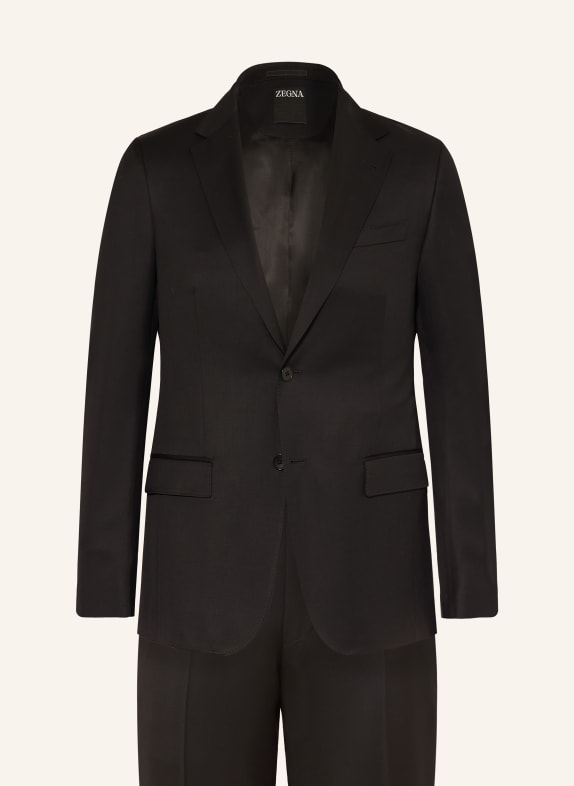 ZEGNA Oblek Slim Fit ČERNÁ