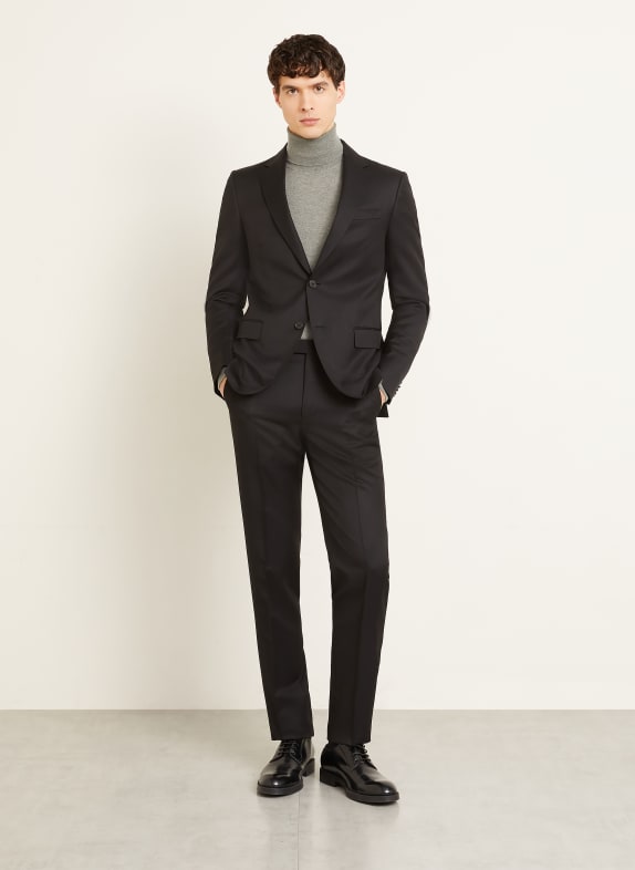 ZEGNA Oblek Slim Fit ČERNÁ
