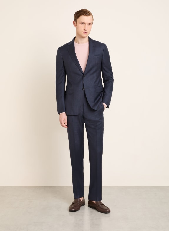 ZEGNA Oblek Tailored Fit TMAVĚ MODRÁ