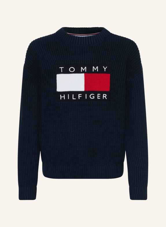 TOMMY HILFIGER svetr TMAVĚ MODRÁ