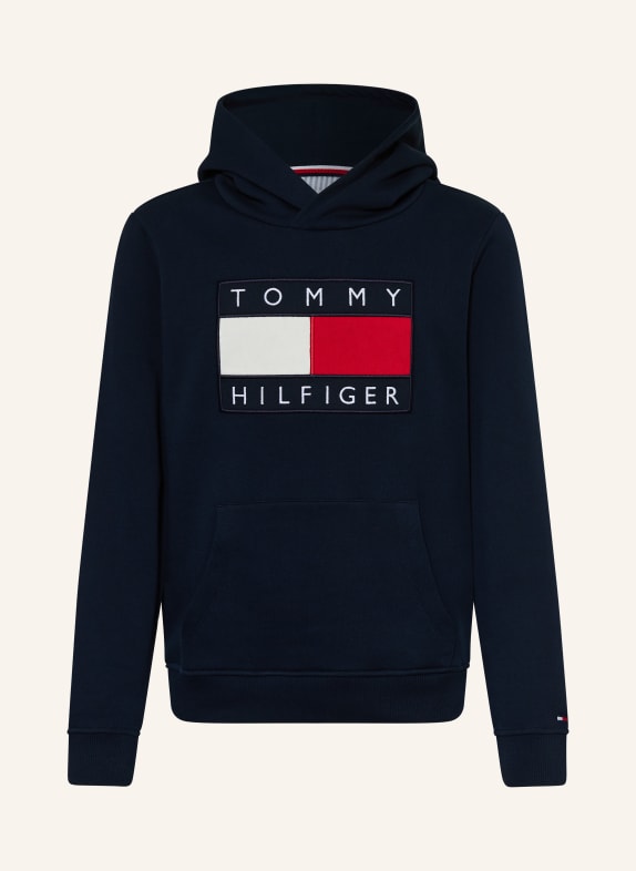 TOMMY HILFIGER mikina s kapucí TMAVĚ MODRÁ