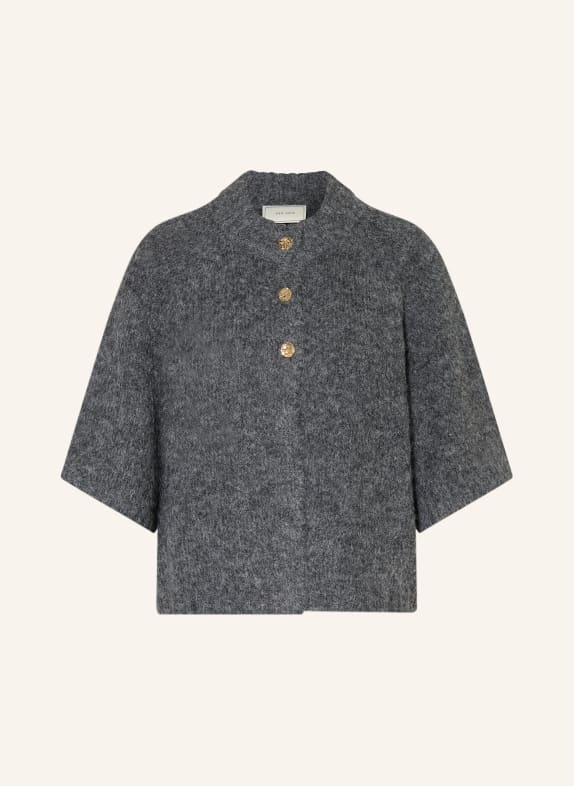 NEO NOIR Strickjacke BENUTA mit 3/4-Arm DUNKELGRAU